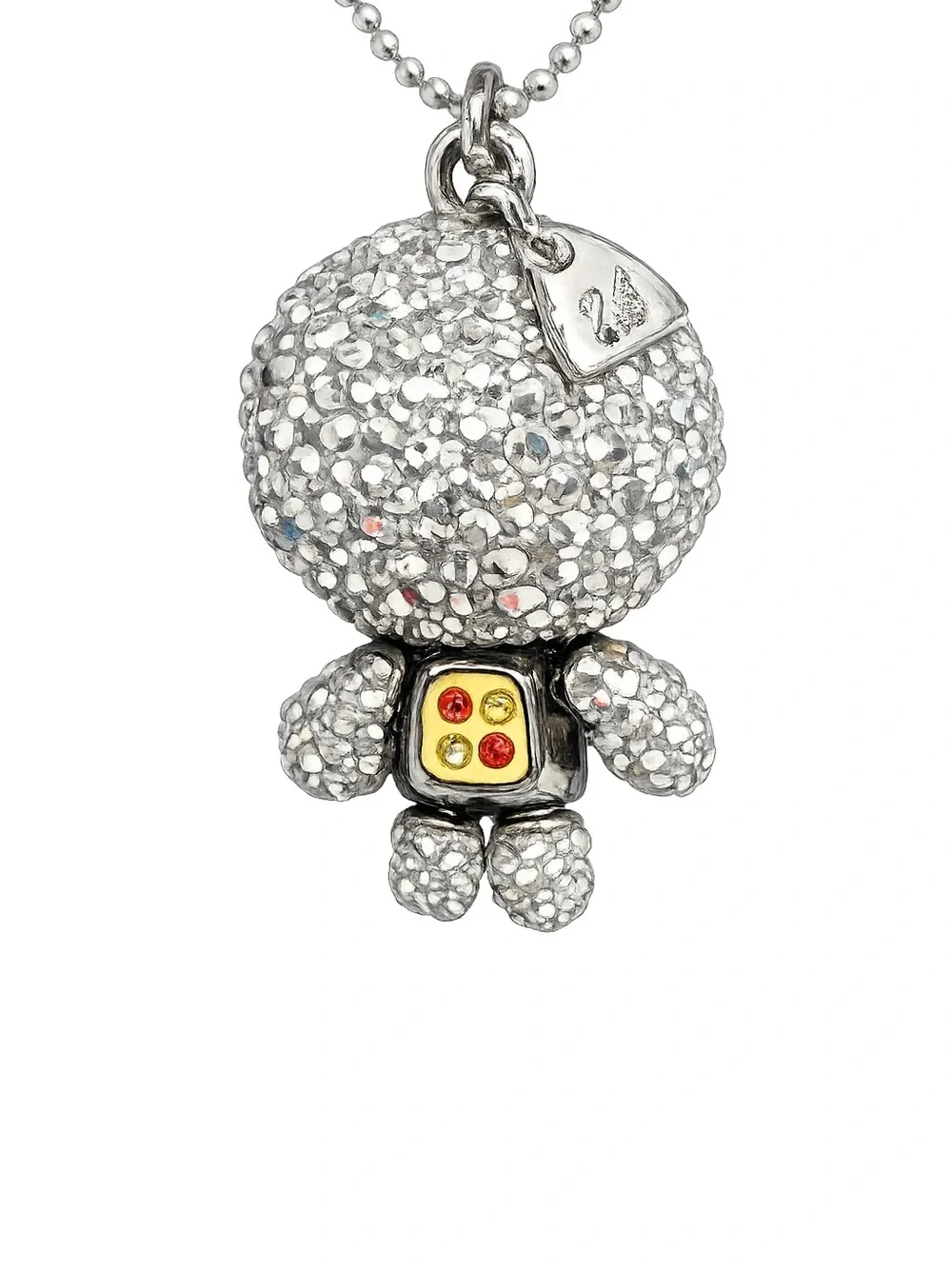 Swarovski Eliot Robot Limited Edition Retired Crystal Pendant Necklace EUC